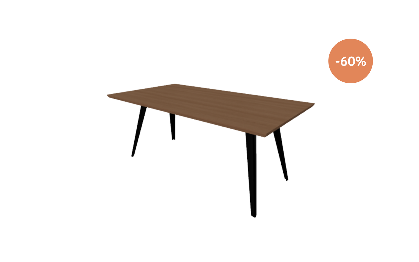 Eettafel Levi / 180x90cm / Eiken Noten