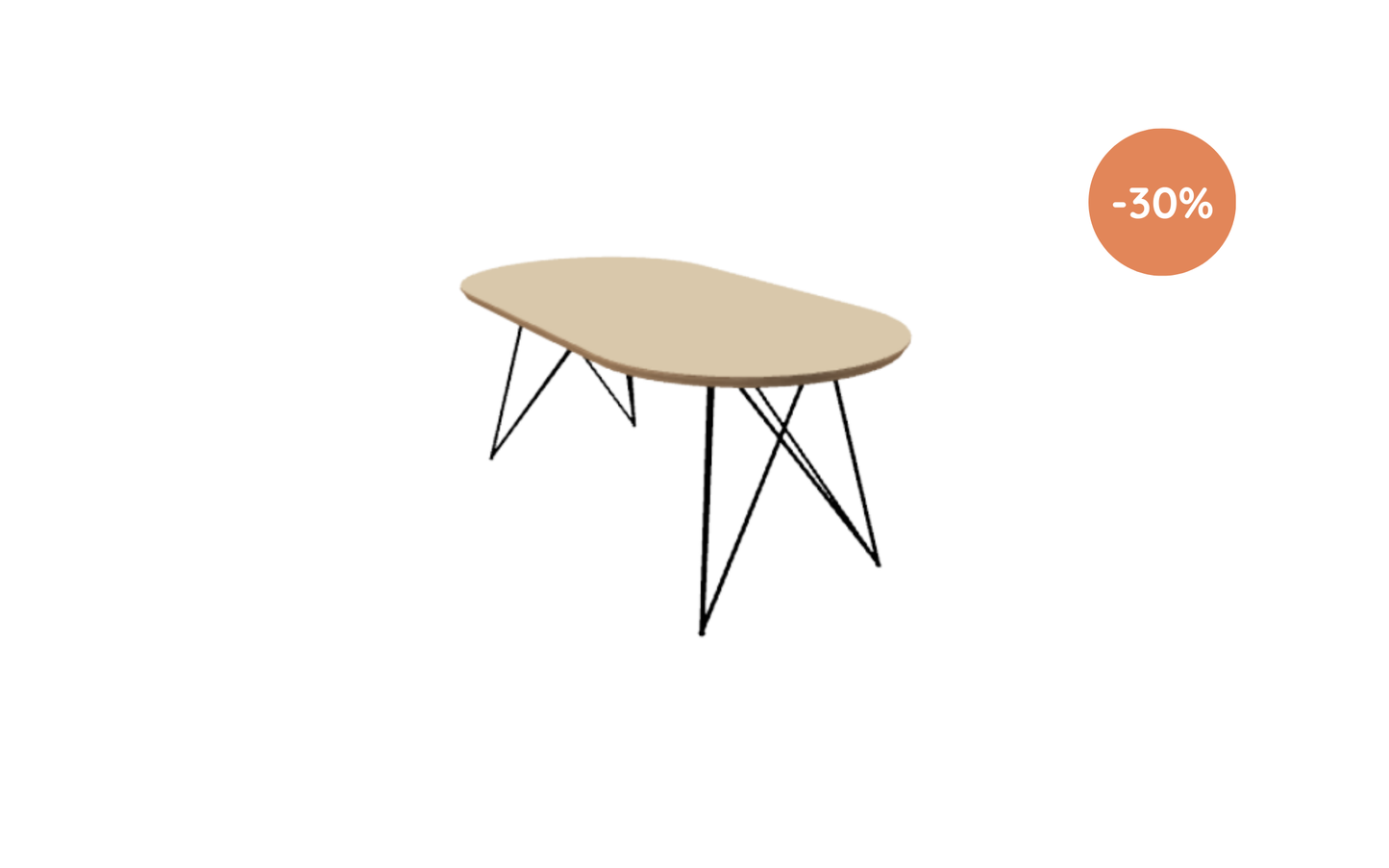 Eettafel Fenna / 180x90 cm / Arpa Fenix Beige Luxor