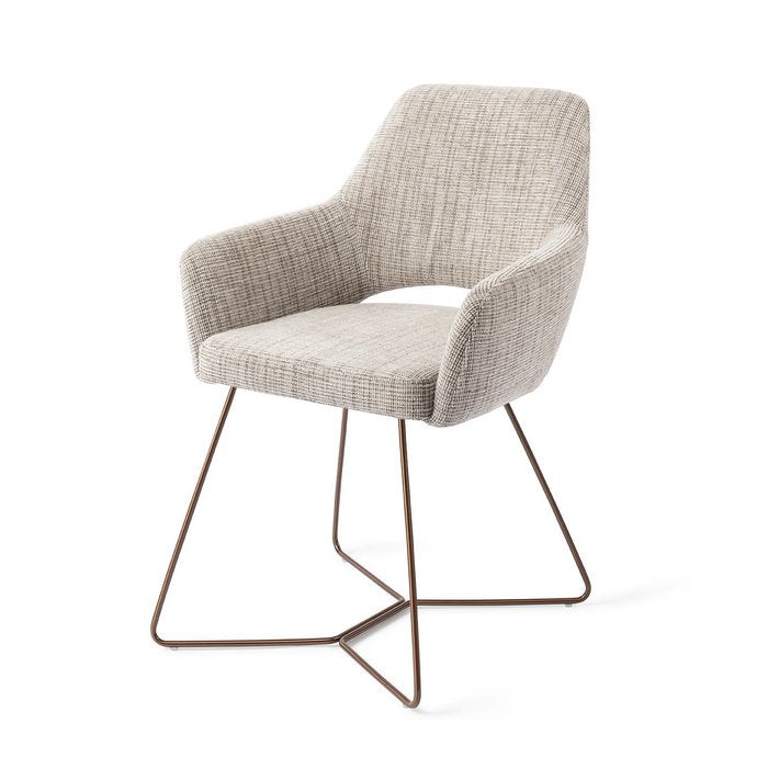 Yanai eetkamerstoel Beehive Rose - Caramel Grid