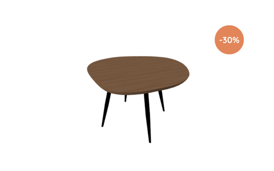 Eettafel Bobbi / 120Øcm / eiken noten