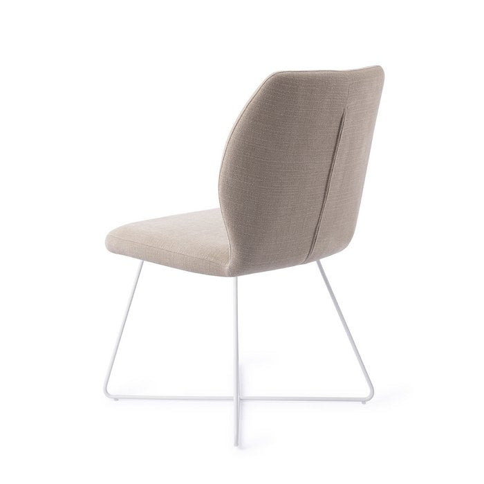 Ikata eetkamerstoel Cross White - Sand Strand