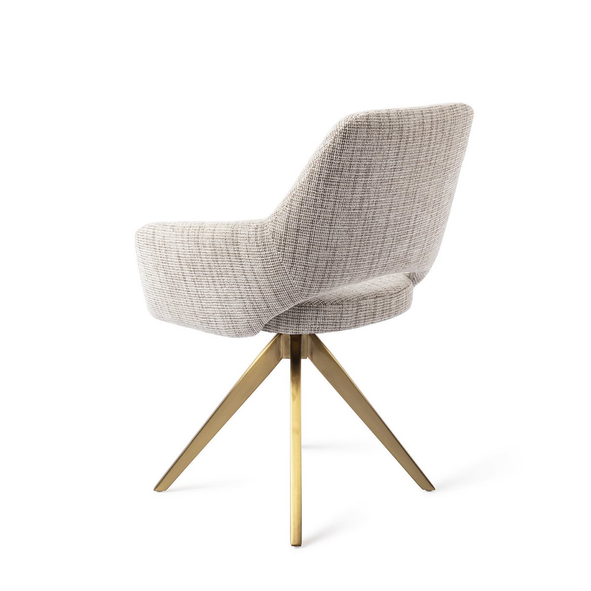 Yanai eetkamerstoel Turn Gold - Caramel Grid