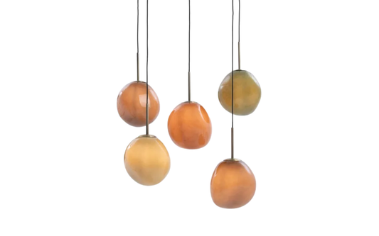Abby hanglamp 5*E27 - Multikleur