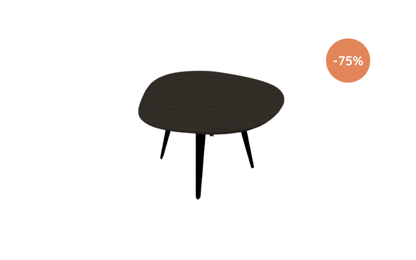 Eettafel Bobbi / 120Øcm / Eiken zwart