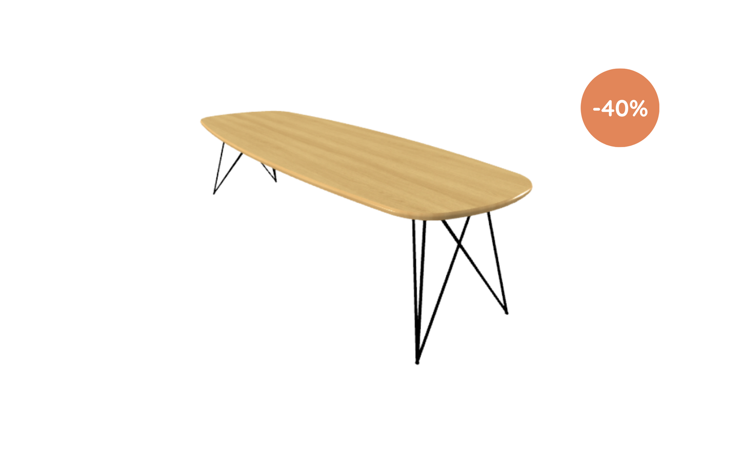 Eettafel Jasper / 280x100cm / Eiken warm naturel