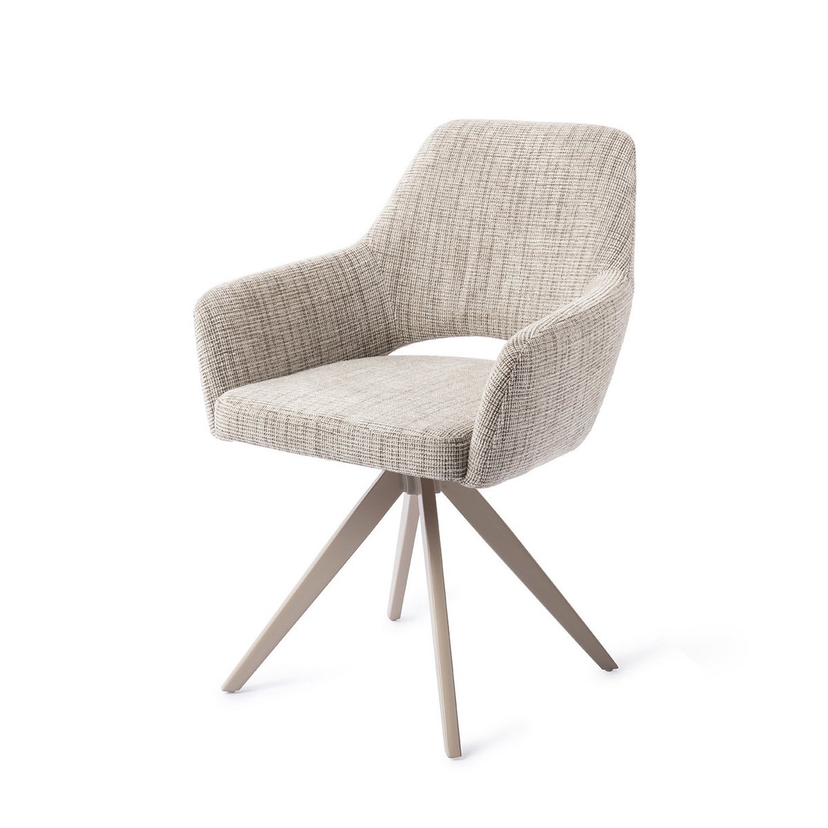 Yanai eetkamerstoel Turn Beige - Caramel Grid