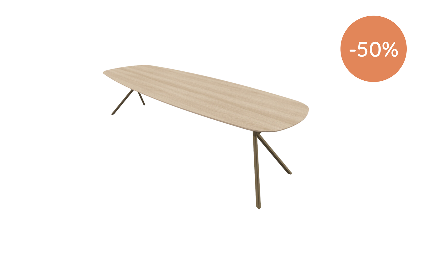 Eettafel Jasper / 240x100cm / Licht eiken fineer