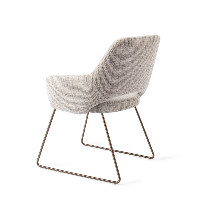 Yanai eetkamerstoel Slide Rose - Caramel Grid