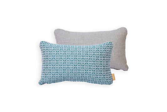 Sierkussen Scottie Grid Ocean 40x25cm