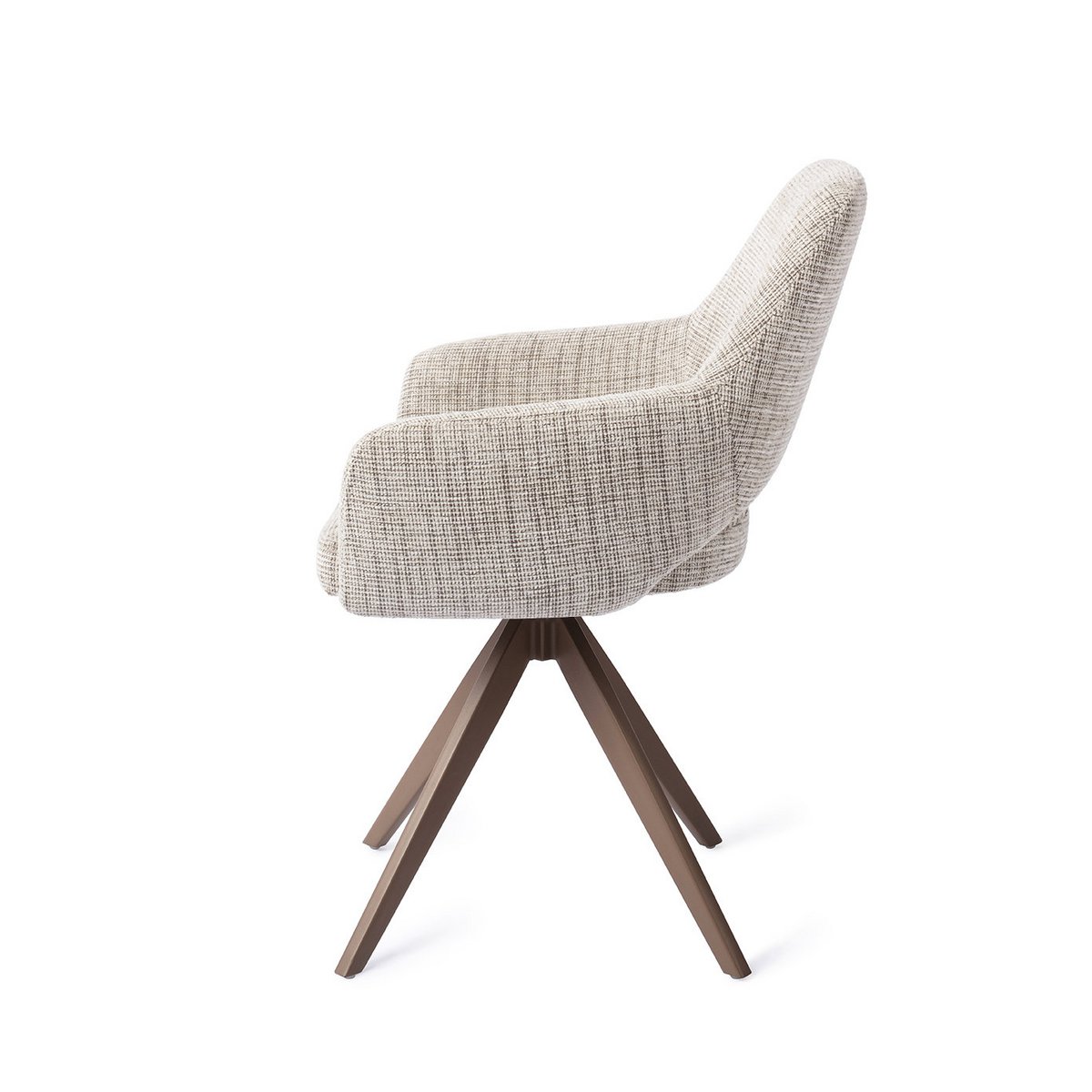 Yanai eetkamerstoel Turn Brown - Caramel Grid