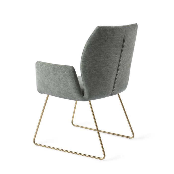 Misaki eetkamerstoel Slide Gold - Breezy Blue