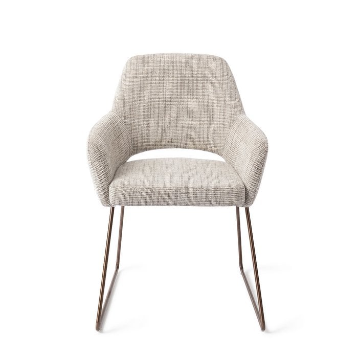 Yanai eetkamerstoel Slide Rose - Caramel Grid