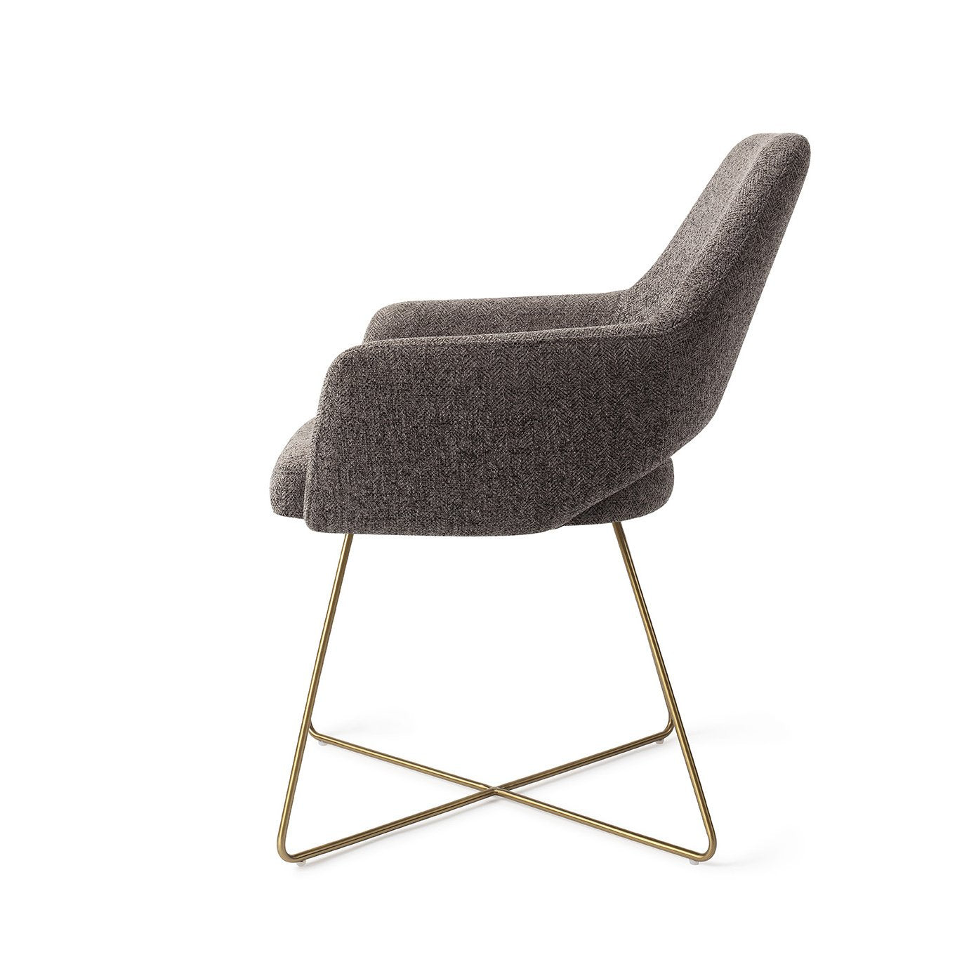 Yanai Eetkamerstoel Cross Gold - Amazing Grey