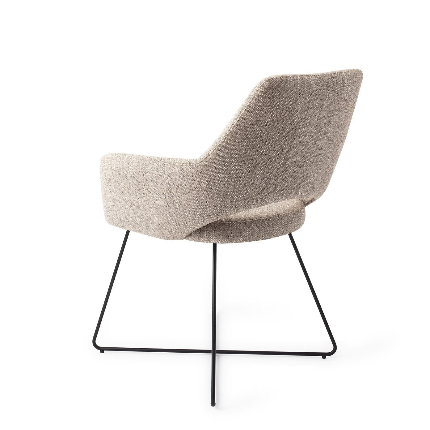 Yanai Eetkamerstoel Cross Black - Biscuit Beach