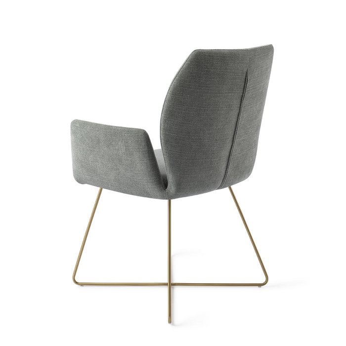 Misaki eetkamerstoel Cross Gold - Breezy Blue