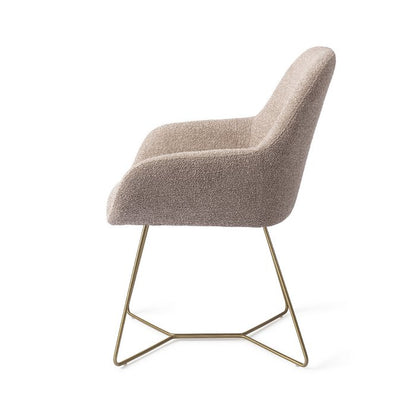 Kushi eetkamerstoel Beehive Gold - Stone Haze