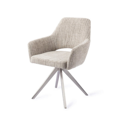 Yanai eetkamerstoel Turn Steel - Caramel Grid