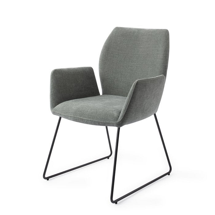 Misaki eetkamerstoel Slide Black - Breezy Blue