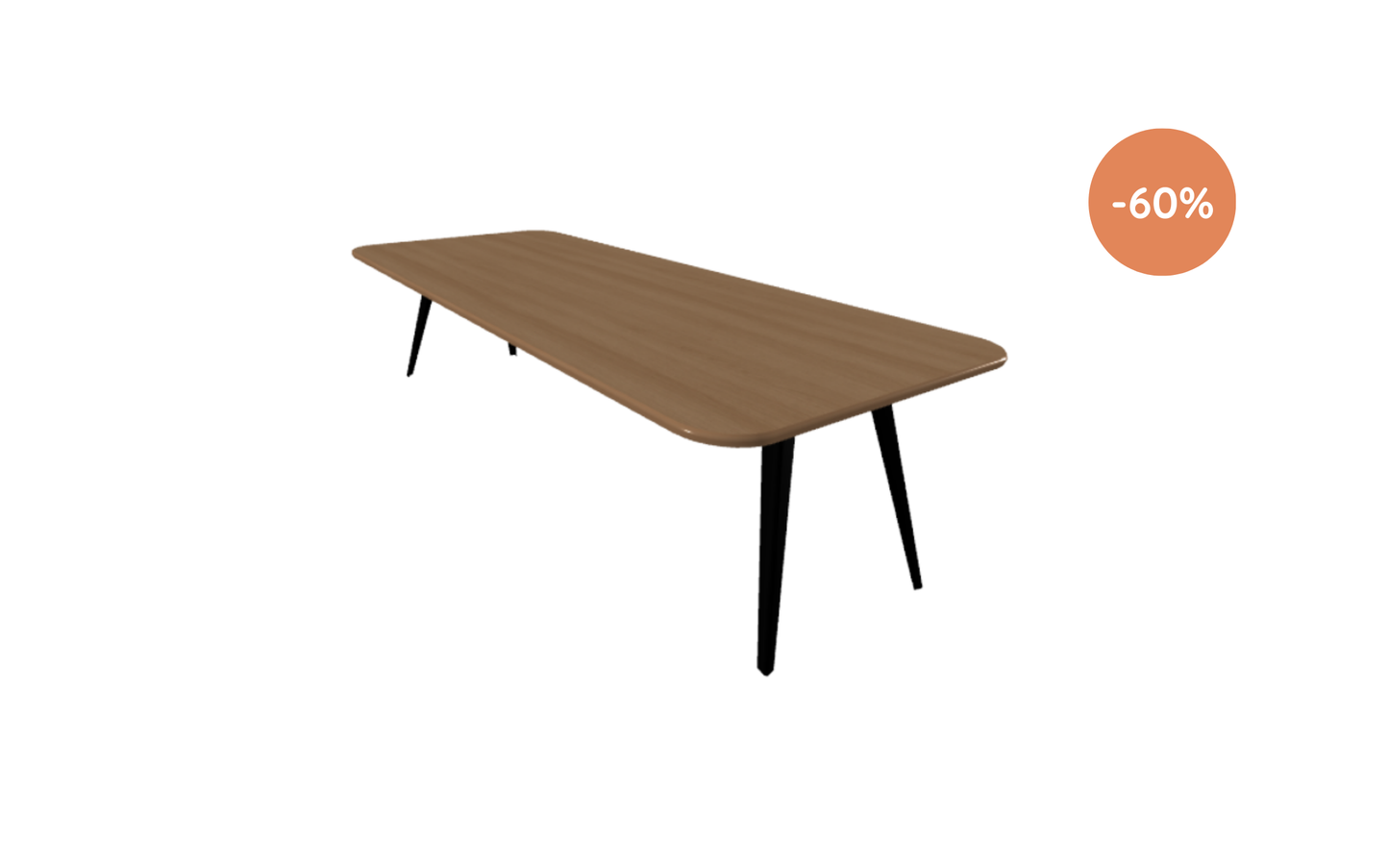 Eettafel Olaf / 280x110 cm / Eiken Warm gerookt