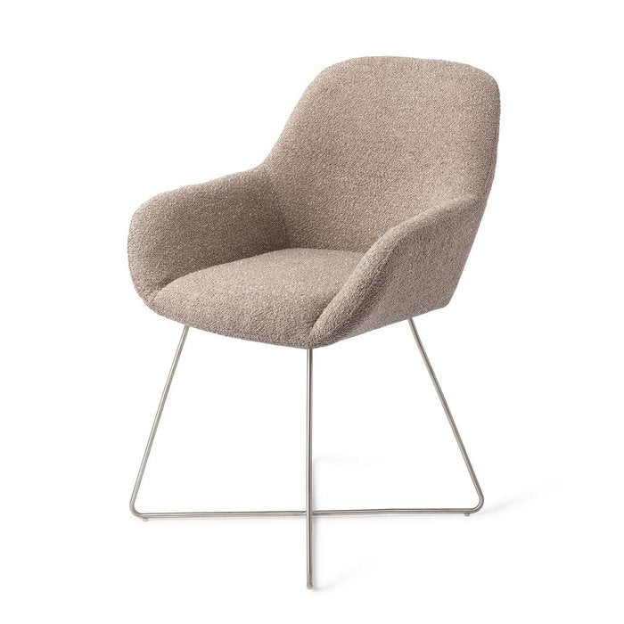 Kushi eetkamerstoel Cross Steel - Stone Haze