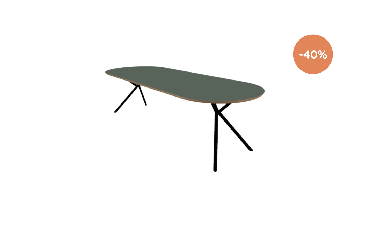 Eettafel Fenna / 300x110cm / Arpa Fenix Verde Comodoro