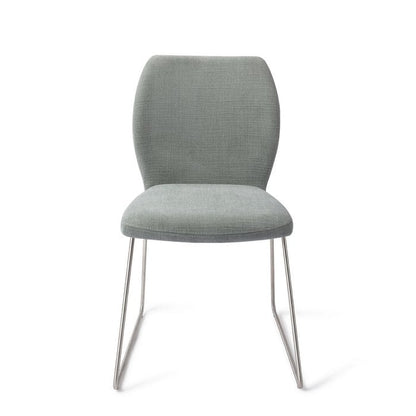 Ikata eetkamerstoel Slide Steel - Breezy Blue