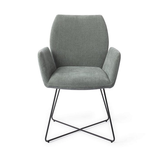 Misaki eetkamerstoel Cross Black - Breezy Blue