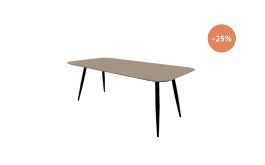 Eettafel Olaf /200x90cm / Arpa Fenix Uni-kleur Castoro Ottawa