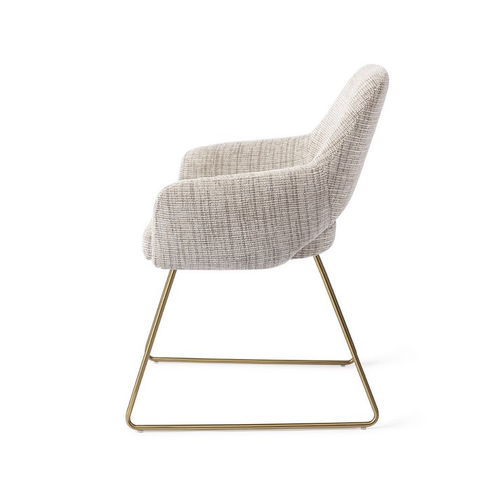 Yanai eetkamerstoel Slide Gold - Caramel Grid