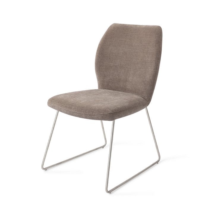 Ikata eetkamerstoel Slide Steel - Mocha Mist