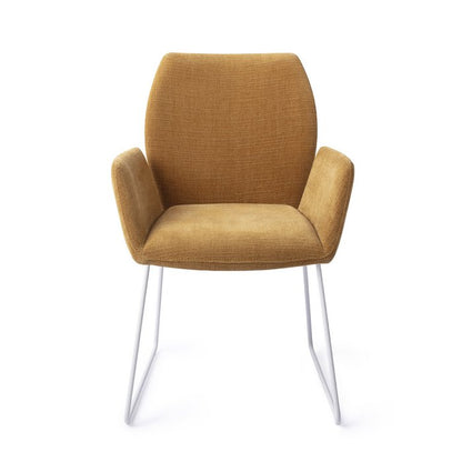 Misaki eetkamerstoel Slide White - Honey Harvest