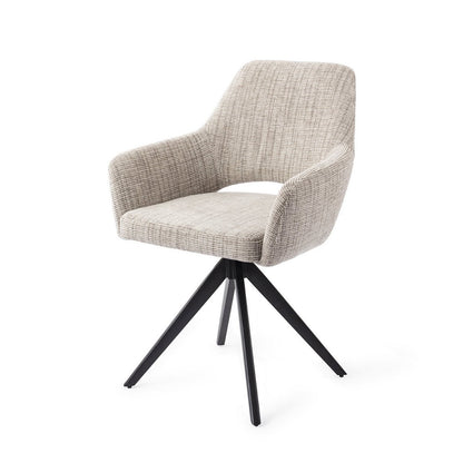 Yanai eetkamerstoel Turn Black - Caramel Grid