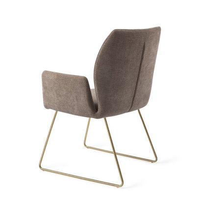 Misaki eetkamerstoel Slide Gold - Mocha Mist