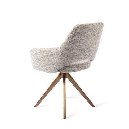 Yanai eetkamerstoel Turn Rose - Caramel Grid