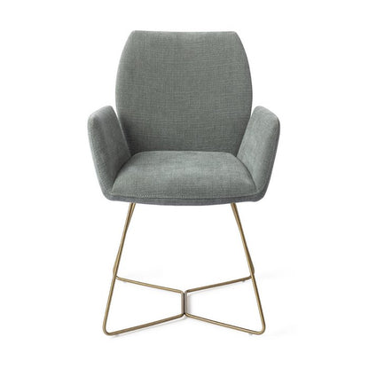 Misaki eetkamerstoel Beehive Gold - Breezy Blue