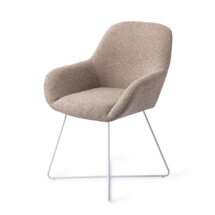 Kushi eetkamerstoel Cross White - Stone Haze