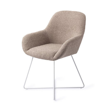 Kushi eetkamerstoel Cross White - Stone Haze