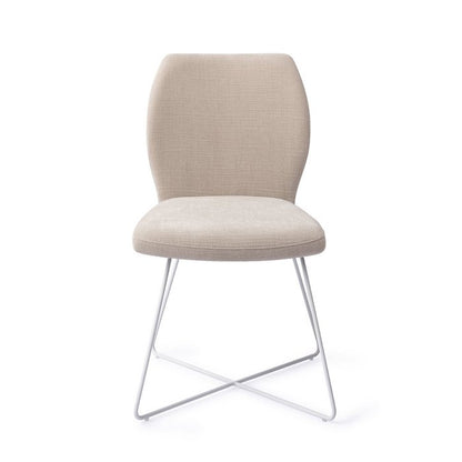 Ikata eetkamerstoel Cross White - Sand Strand