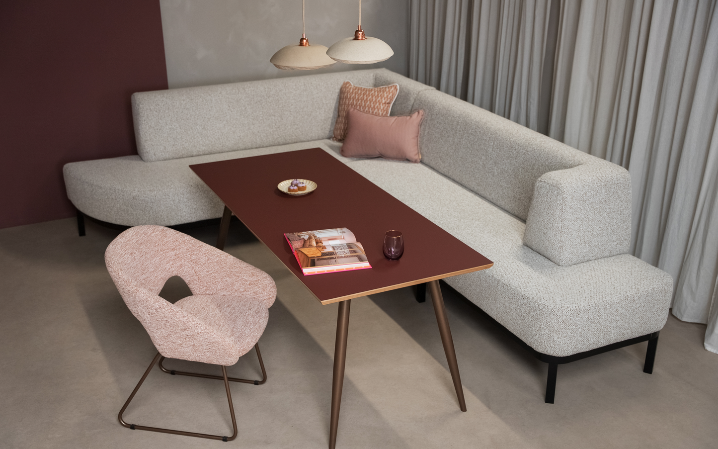 Eetbank Lilo | hoekopstelling rechts