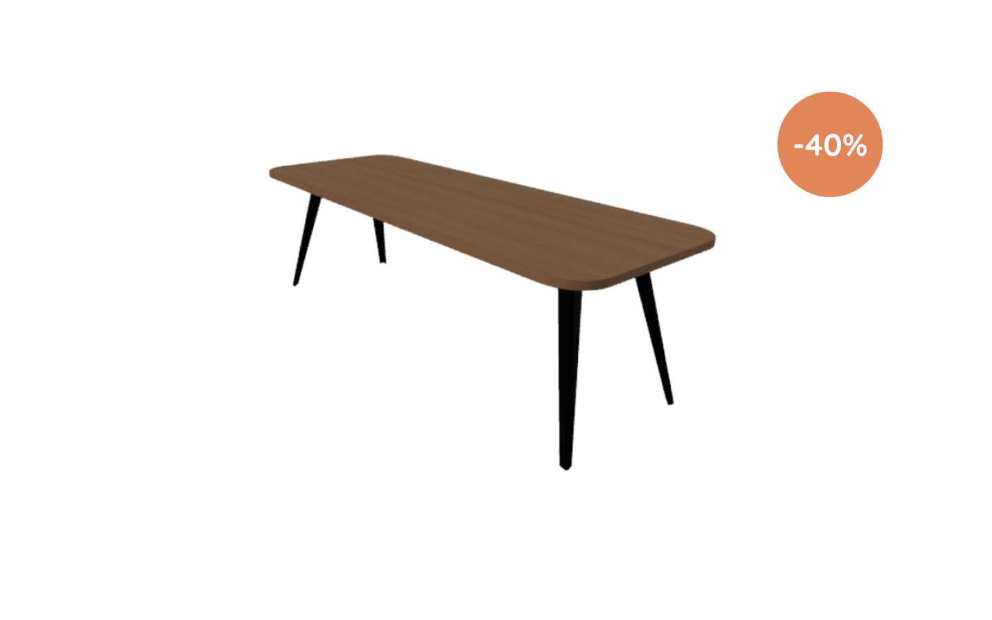 Eettafel Olaf / 240x80cm / Eiken noten