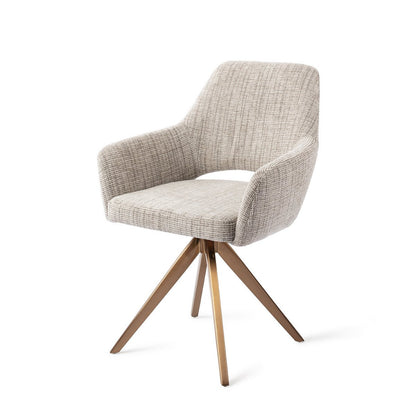 Yanai eetkamerstoel Turn Rose - Caramel Grid