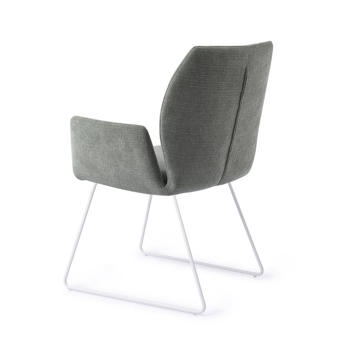 Misaki eetkamerstoel Slide White - Breezy Blue