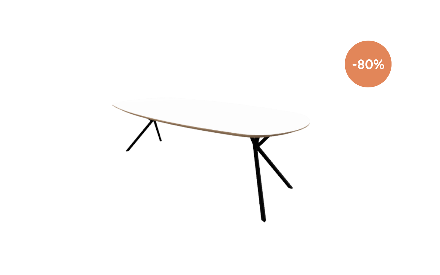 Eettafel Jasper / 240x100cm / Uni Arpa Fenix Bianco Kos / Verjongd