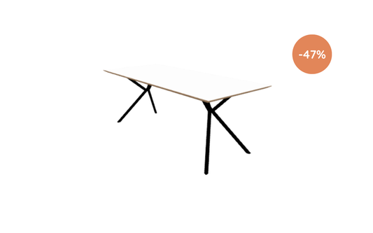 Eettafel Levi / 200x80 cm / Arpa Fenix Bianco Kos