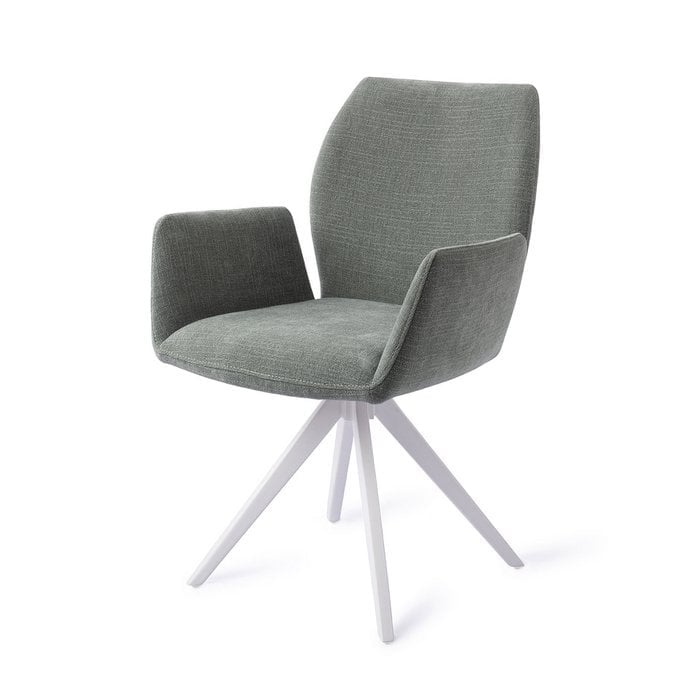 Misaki eetkamerstoel Turn White - Breezy Blue