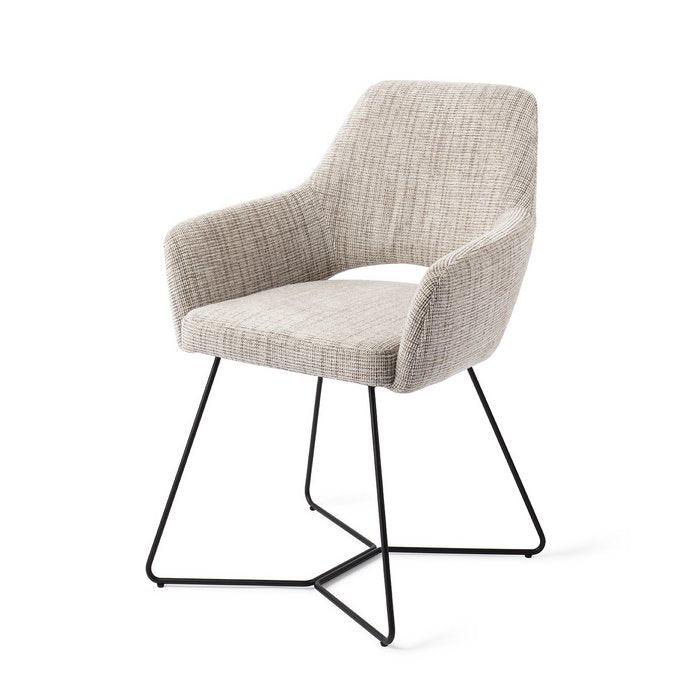 Yanai eetkamerstoel Beehive Black - Caramel Grid