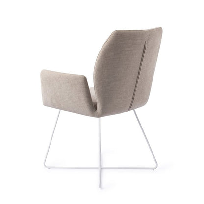 Misaki eetkamerstoel Cross White - Sand Strand