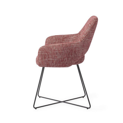 Yanai eetkamerstoel Cross Black - Berry Bars