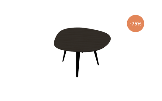 Eettafel Bobbi / 120Øcm / Eiken zwart