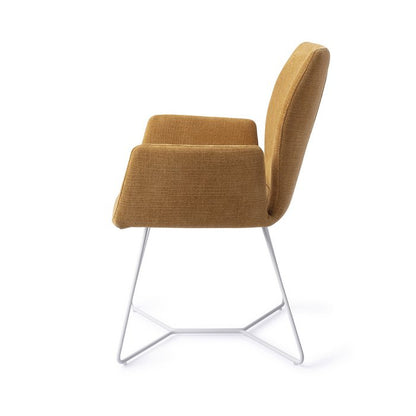 Misaki eetkamerstoel Beehive White - Honey Harvest